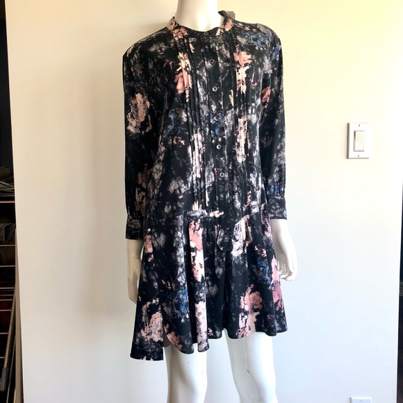Floral Blouse dress, Floral Shirt Dress size S - Picture 1 of 4